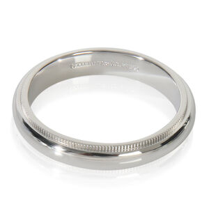 Tiffany & Co. Platinum  Tiffany Together 4mm Milgrain Band